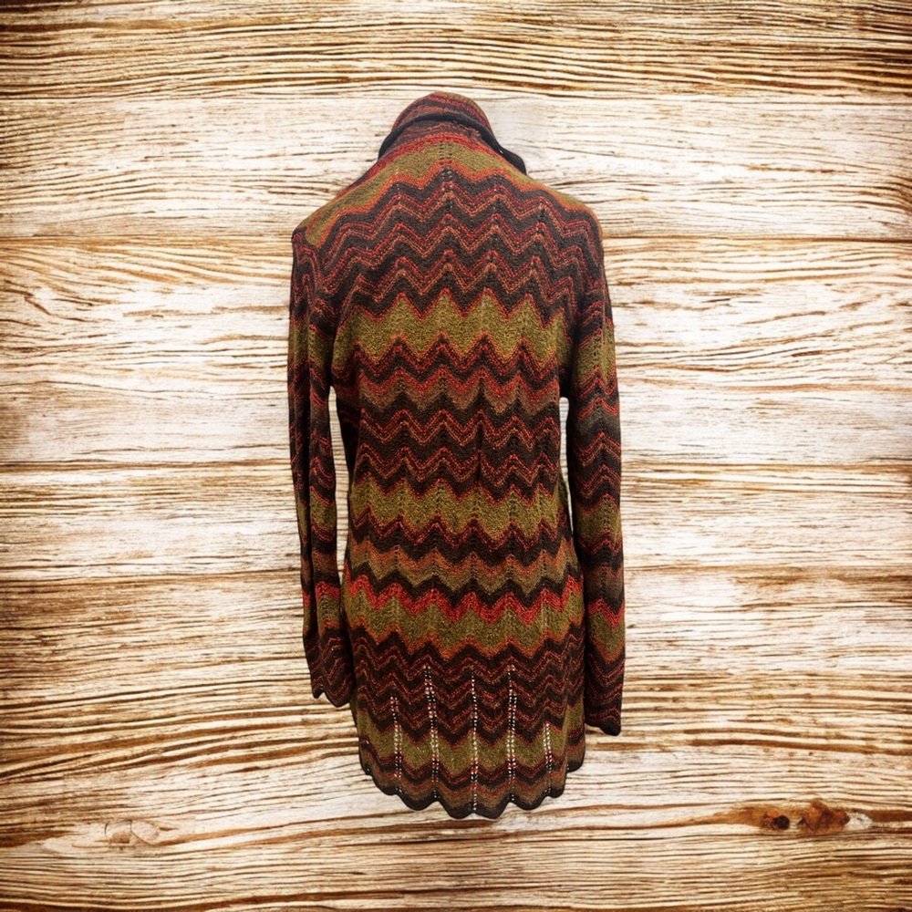Curio cardigan sweater brown multicolor women’s size medium.